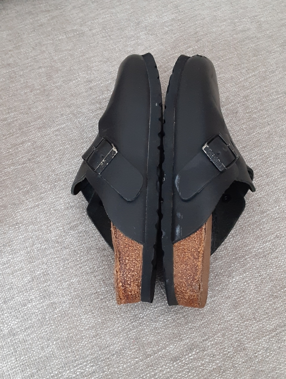 Birkenstock Black Leather Clog with Buckle Detail - Picture 6 of 9